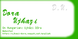 dora ujhazi business card